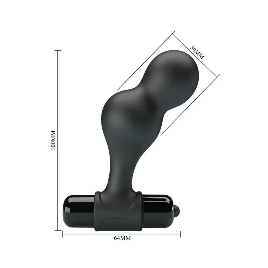MR PLAY - SILIKOONIST VIBREERIV ANALPLUG MUST